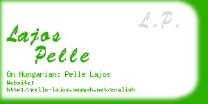 lajos pelle business card